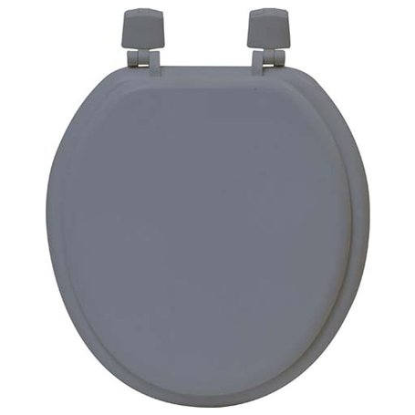 Evideco 4105180 rond WC en bois moulé solide Gris 15.5"l X 36,2 cm W