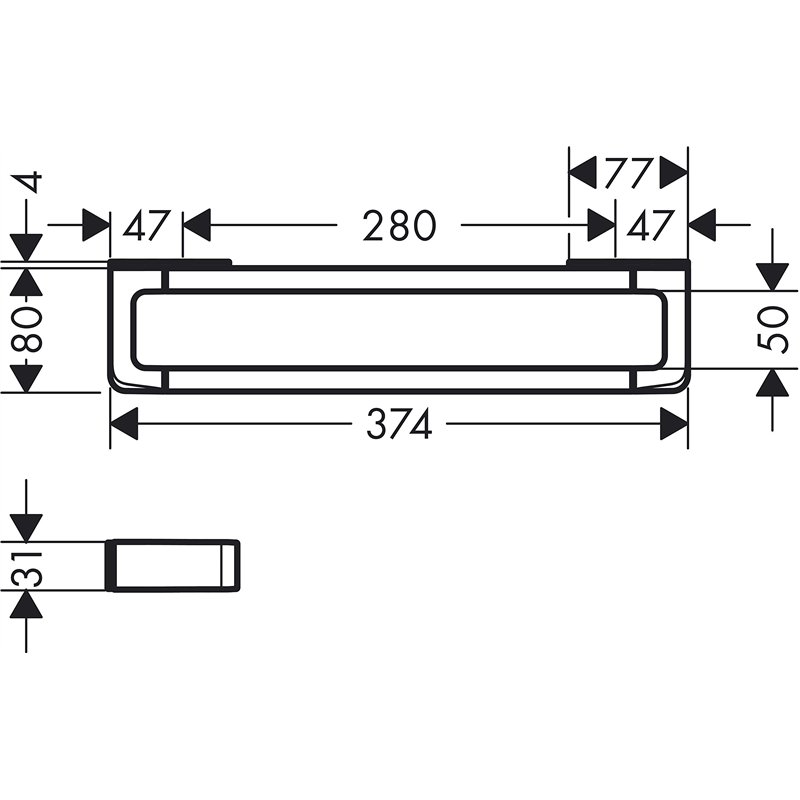 Image secondaire de Hansgrohe axor universal 42830000 poignée