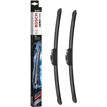 Bosch Balais d'Essuie-Glace Plats Aerotwin AR451S, Longueur: 450mm/475mm − 1 Paire de Balais avant