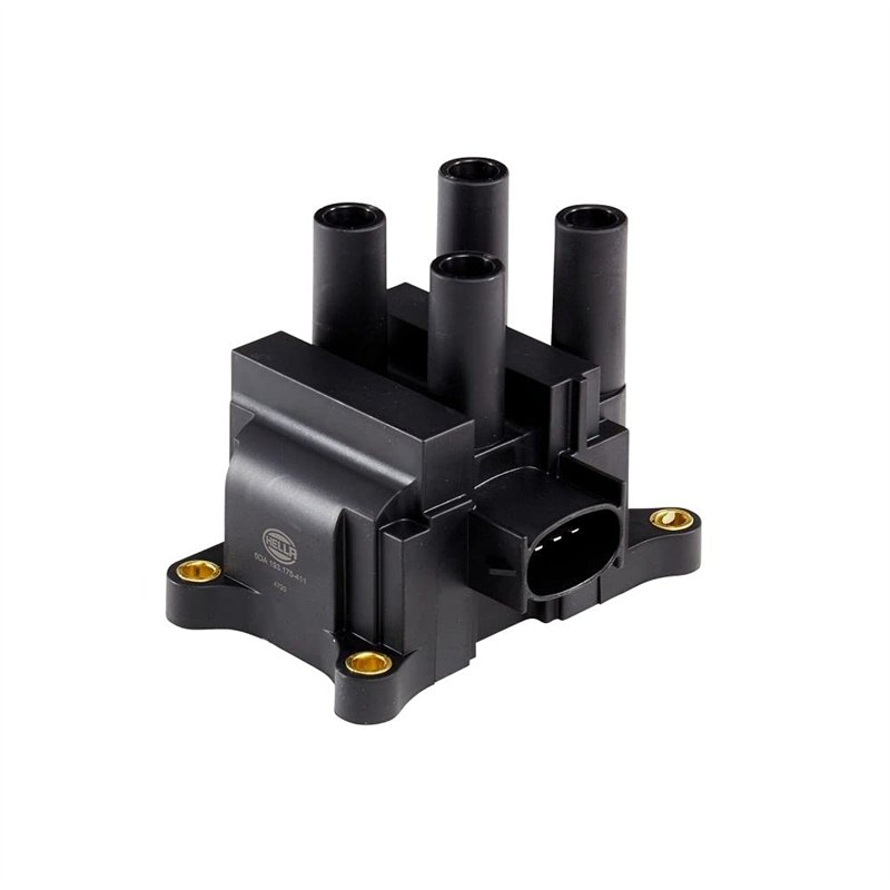HELLA 5DA 193 175-411 Bobine d'allumage - 12V - 3pôle - Bloc bobine - vissé