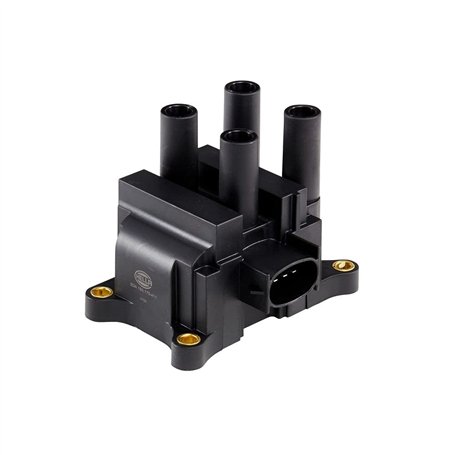 HELLA 5DA 193 175-411 Bobine d'allumage - 12V - 3pôle - Bloc bobine - vissé