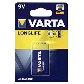 VARTA Lot de 5 Blisters de 1 Pile alcaline LONGLIFE E-Bloc (6LR61) 9V