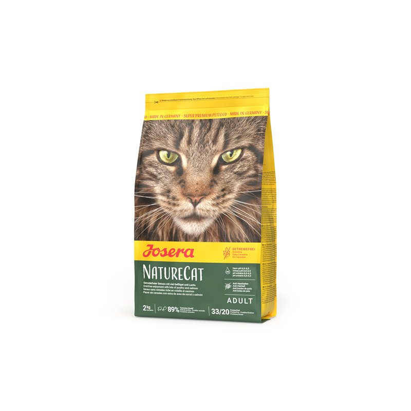 JOSERA NatureCat (1 x 2 kg) | Adulte | Croquettes Premium pour Chats Adultes | Saumon & Volaille | Herbes raffinées & Fruits sai