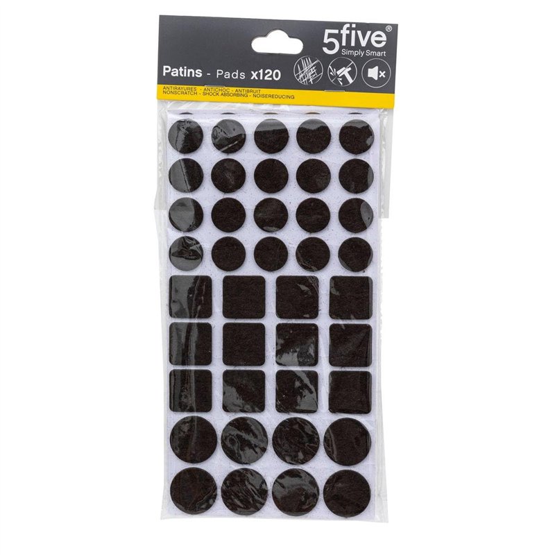 Image secondaire de 5five - Lot de 120 Patins de Protection Marron