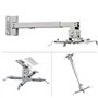 Universel Support de Plafond pour projecteur inclinable +- 25 °, pré-installé, jusqu'à 20 kg capacité 150mm - 650mm, Blanc