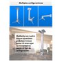 Universel Support de Plafond pour projecteur inclinable +- 25 °, pré-installé, jusqu'à 20 kg capacité 150mm - 650mm, Blanc