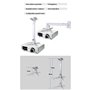 Universel Support de Plafond pour projecteur inclinable +- 25 °, pré-installé, jusqu'à 20 kg capacité 150mm - 650mm, Blanc