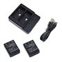 Suptig Batterie (Lot de 2) et Chargeur Daul pour GoPro HERO3/Gopro HERO3+ et Gopro AHDBT-301/AHDBT-302
