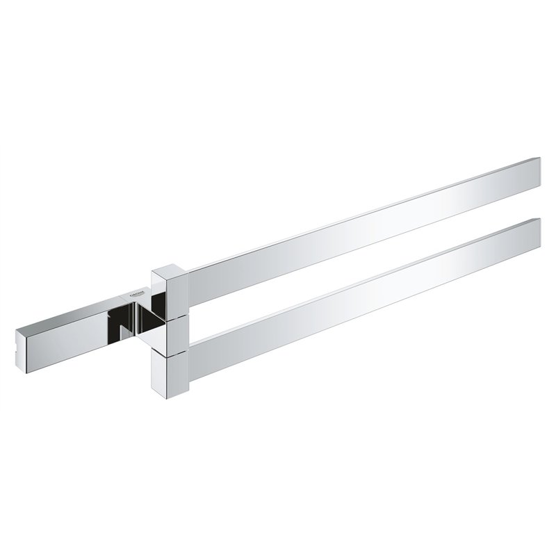 GROHE 40768000 Double Barre Porte Serviette Selection Cube, Chrome