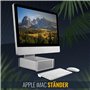 RICOO Support PC Réhausseur iMac MTS-03 Ordinateur pour Bureau avec pupitre Pose Moniteur réglable en Hauteur Écran 21"-27" Desi