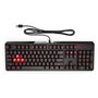 HP OMEN 1100 - Clavier Mécanique Gaming AZERTY Noir (Filaire - USB, Anti-Ghosting, Switch Cherry MX Blue, Rétroéclairage LED Rou