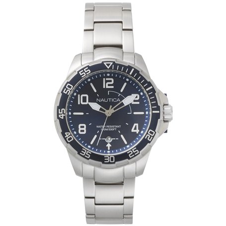 Nautica Homme Analogique Quartz Montre avec Bracelet en Acier Inoxydable NAPPLH004