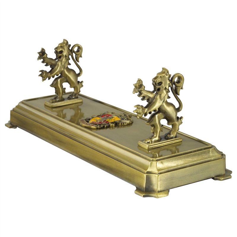 The Noble Collection Harry Potter Gryffindor Wand Stand - 8in (20cm) Gold-Coloured Individual Wand Stand - Harry Potter Film Set