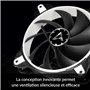 ARCTIC BioniX F120 - Ventilateur PC, 120 mm Ventilateur Boîtier Gaming avec PWM PST, Ventilateur Refroidissement avec Fonction d
