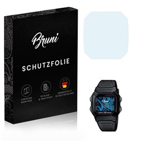 Bruni Protecteur d'écran compatible avec Casio W-800H-1AVES Film Protecteur, cristal clair Écran protecteur (2X)