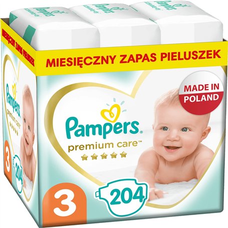 Pampers Premium Monthly Box S3 204 pièces