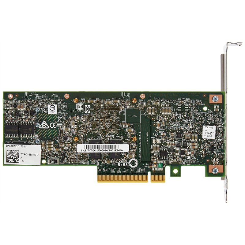 Image secondaire de Microsemi SmartRAID 3152-8i contrôleur RAID PCI Express x8 3.0 12 Gbit/s - Contrôleurs RAID (SAS, PCI Express x8, Demi-hauteur)