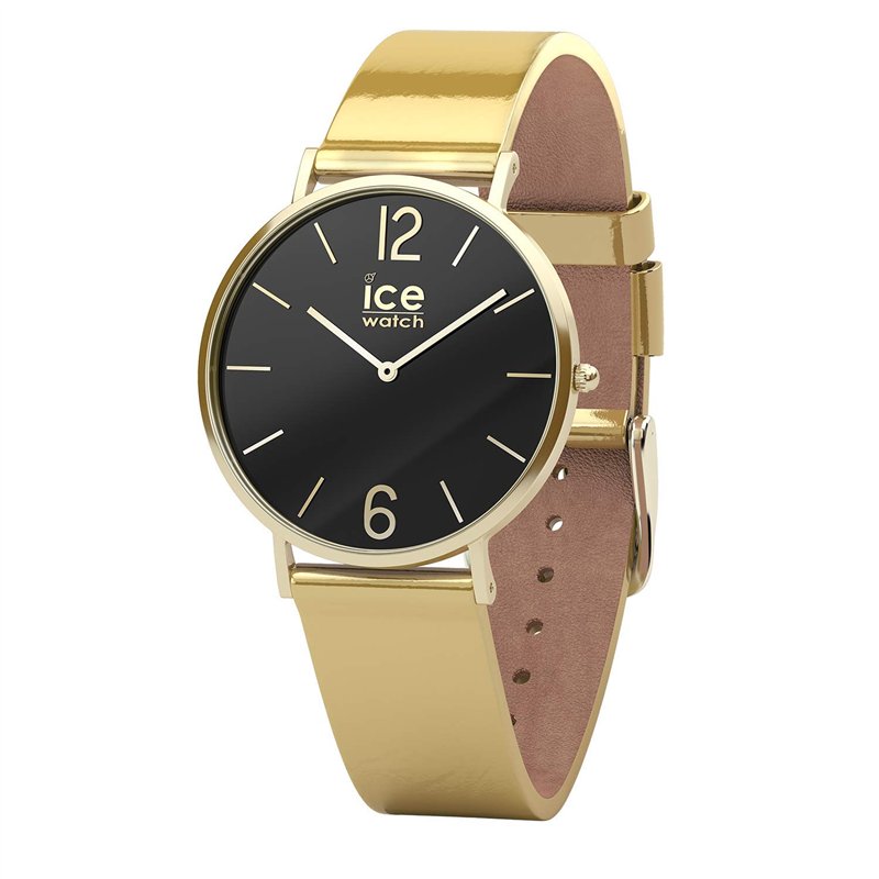 Ice-Watch - CITY sparkling - Metal Gold - Montre dorée pour femme avec bracelet en cuir - 015084 (Extra small)