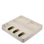 Joseph Joseph - Range Couvert pour Tiroir Compact, Organisateur de Tiroir, Blanc/Vert, 38,5 x 39,5 x 5,5 cm
