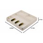 Joseph Joseph - Range Couvert pour Tiroir Compact, Organisateur de Tiroir, Blanc/Vert, 38,5 x 39,5 x 5,5 cm