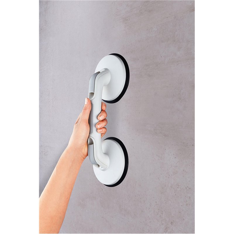 Image secondaire de RIDDER Assistant A0243301 poignée d'aspiration de Voyage avec 2 ventouses Premium 33 cm Blanc