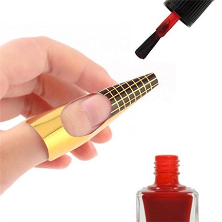 SHOP-STORY - Pack de 100 Guides Protecteurs Spécial Application de Vernis à Ongles Nail Art pour une Manucure Parfaite