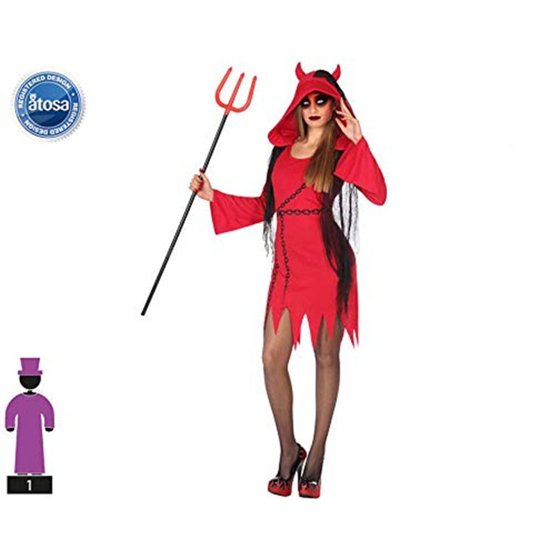 Image secondaire de ATOSA déguisement femme démon rouge M