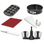 Moulinex XF389010 Kit Pâtisserie pour Robot Cuisine Companion 6 Accessoires Fouet Moules à Manqué et à Muffins Set de Poches à D
