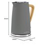 Nedis Bouilloire électrique 1,7 L Douce au Toucher Gris