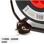 Velamp REEL-FR-40 Rallonge Prolongateur électrique 40 m avec enrouleur 4 Prises 16 A section 3G1,5 mm² + coupe-circuit. Noir et 