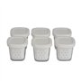 Seb Lot 6 pots en verre 140 ml, Couvercle rouge, Adapté aux yaourtières Multi-Délices Express, Compatible lave-vaisselle XF10050