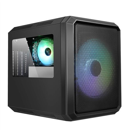 Itek Case QBO 8 Evo - Micro ATX, USB3, 200 + 120 mm ARGB Fan, Card Reader, 3X Trasp Window