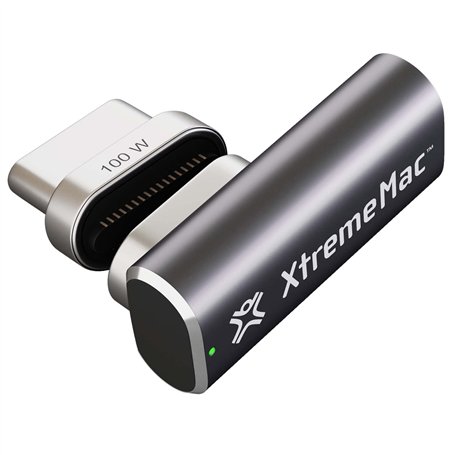 XtremeMac Adaptateur Magnétique de Type C, chargement rapide 100W et transfert de données 10 Gb/s pour MacBook, iPad et tout app