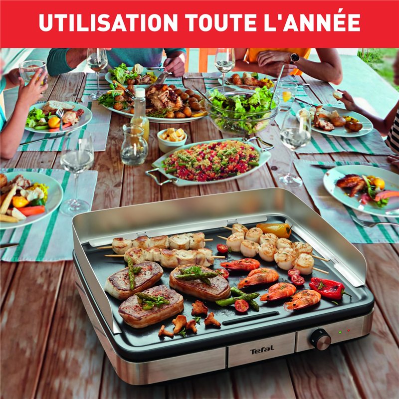 Image secondaire de Tefal Plancha Electrique Maxi Plancha XXL 10/12 Personnes Plancha Intérieur Et Extérieur Inox CB690D12