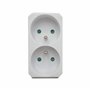 Velamp ADAT-FR-1- Biplite 2 prises électriques 2 pôles avec Terre 2 sorties Frontales - 16A Blanc