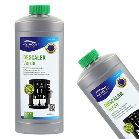 Aqualogis Verde Détartrant liquide pour machine à café et bouilloire – Inodore pour tous usages 750 ml