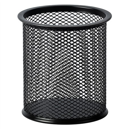 Amazon Basics Tasse à stylos en maille métallique, 1 unités, lot de 1, noir