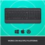 Logitech Signature K650,Clavier sans fil Ergonomique Entier avec Repose-Poignets, QWERTY US International - Gris