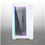 Magniumgear Neo Qube 2 IM, Double Chambre ATX Mid-Tower, Digital-RGB Infinity Mirror Front Panel, Tempered Glass Panels, Blanc
