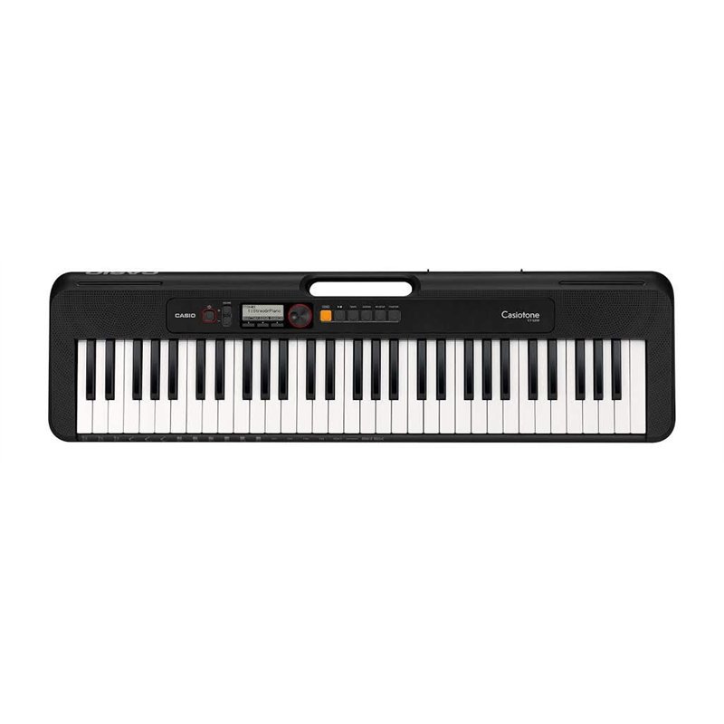 Casio CT-S200 Clavier 61 touches dynamiques, polyphonie 48 notes, 400 sons, 77 rythmes, 60 morceaux, mode Dance Music Voice Noir