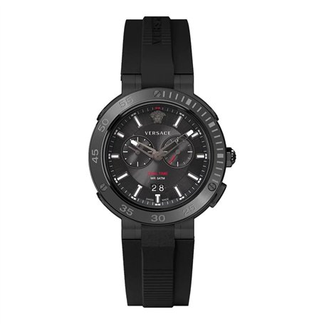 Versace Hommes Analogique Quartz Montre avec Bracelet en Silicone VECN00219