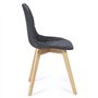 IDMarket - Lot de 4 chaises scandinaves Gaby Grises en Tissu pour Salle à Manger
