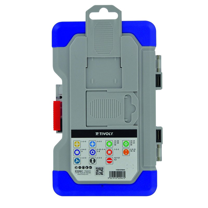 Image secondaire de Tivoly - Coffret 43 Pièces Embouts de Vissage Longs - Empreintes pour la Plupart des Vis - Embouts Visseuse Long avec Coffret Ra