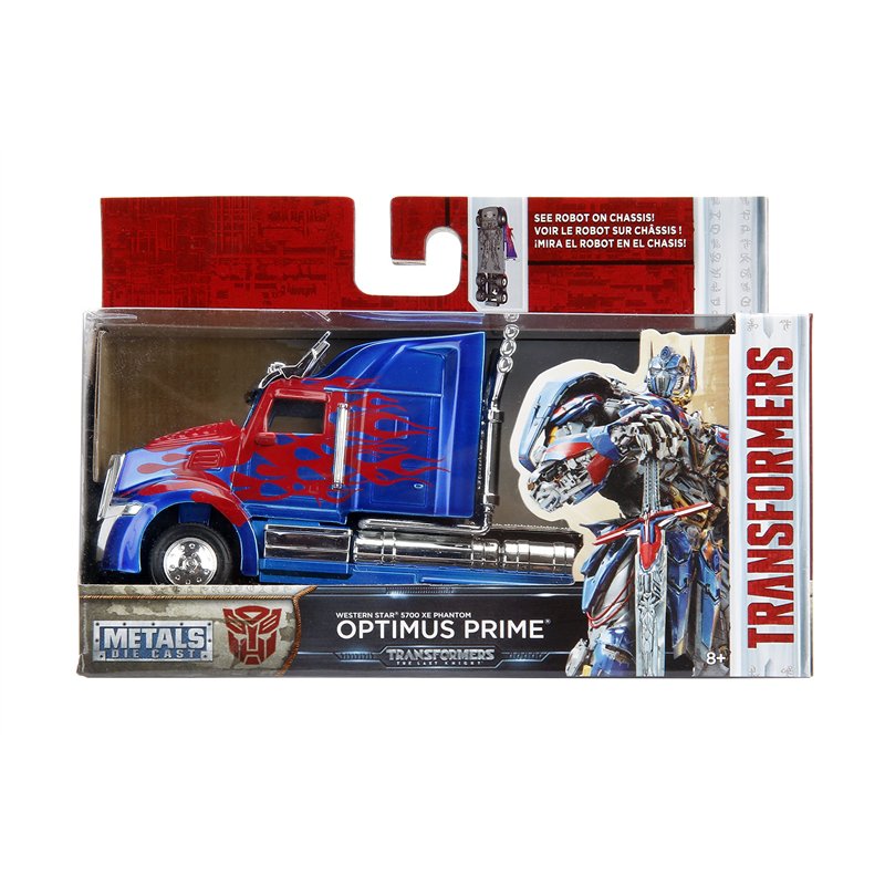 Jada Toys Transformers T5 Optimus Prime Western Star 5700 Ex Phantom Jouet Voiture en Die-cast Échelle 1/32 Bleu/Rouge