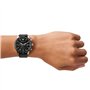 Emporio Armani Hommes Chronographe Quartz Montre avec Bracelet en Cuir