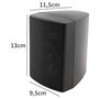 Enceintes 2 voies noires, la paire, enceintes murales pour système stéréo HiFi home cinéma, 40 watts 8 ohms
