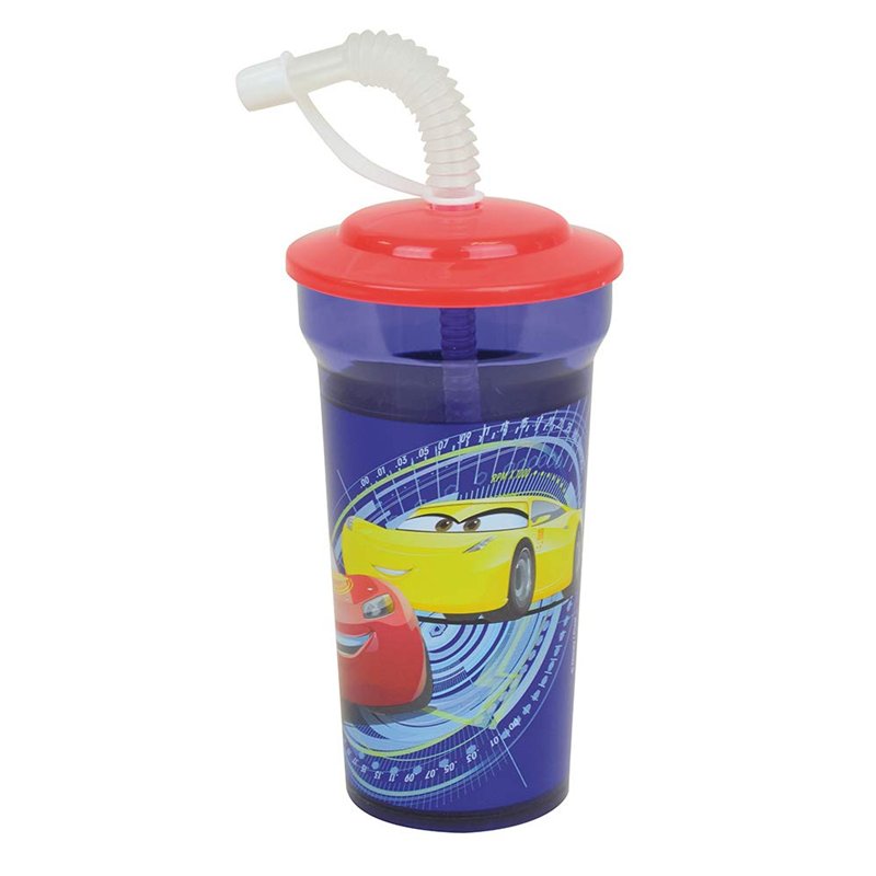 Image secondaire de FUN HOUSE 005768 gobelet avec paille CARS, Clair