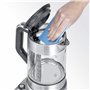 SEVERIN Bouilloire Eau & Thé en Verre Programmable, 1,7L, 3 000W, Levée Automatique du Filtre, Minuterie, Affichage LED, WK 3422
