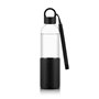 Bodum 12053-01B MELIOR Gourde à emporter en verre, manchon silicone couleur, bouchon à vis, 0.5 l Noir