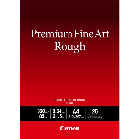Canon Premium FA-RG1 - Brute - 21,5 Millièmes de Pouce - A4 (210 x 297 mm) - 320 g/mètre carré - 25 Feuille(s) Papier pour Beaux